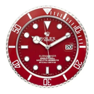 Submariner Wall Clock 34cm – Red Luxury Silent Wall Clock