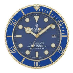 Submariner Gold & Blue Style | Wall Clock