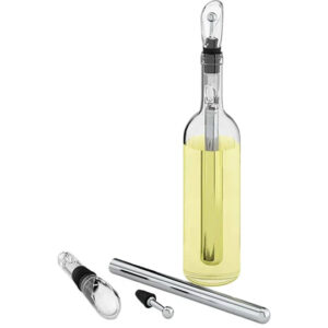 Weinkühlstab aus Edelstahl mit Ausgiesser