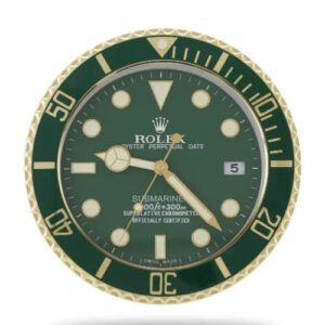 Submariner Gold & Green Style | Wall Clock