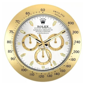 Daytona Gold & White | Wall Clock