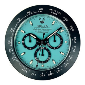 Daytona Black & Tiffany Blue | Wall Clock