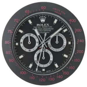 Daytona Black & Red Numbers | Wall Clock