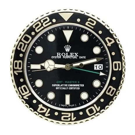 GMT Master ll Gold & Black Color Style | Wall Clock