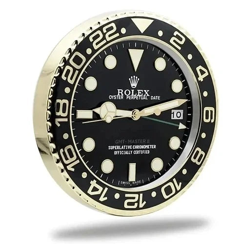 GMT Master ll Gold & Black Color Style | Wall Clock - Image 2