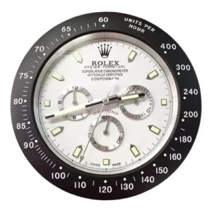 Daytona Black & White | Wall Clock